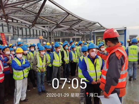 防疫、施工兩手抓 金螳螂美蘭機場航站樓